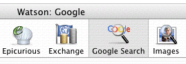 screenshot excerpt of Watson's toolbar under panther