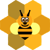 bee in honeycomb, from wwww.free-clipart-pictures.net