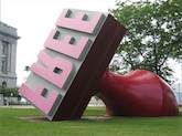 Giant 'free' rubber stamp sculpture, Photo by zoonabar on Flickr