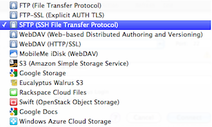 Cyberduck protocol choices-2011mar