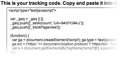 tracking code from google