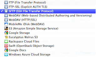 Cyberduck protocol choices-2011mar.png